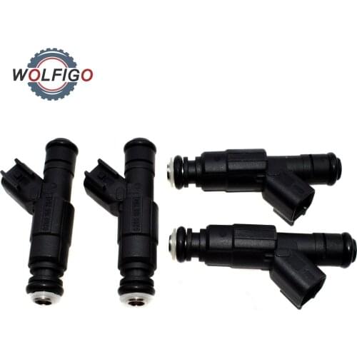 WOLFIGO Flow Matched Fuel Injector 250CC/ Min 3 bar 4-hole For Jeep Grand Cherokee Wrangler Cherokee 4.0L 17089569 0280155784