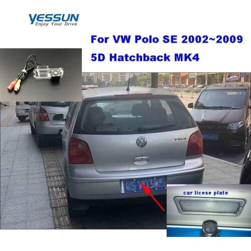Yessun Car Rear View Camera For Volkswagen Polo hatchback SE 2002~2009 5D Hatchback MK4 HD CCD Night Vision reverse camera