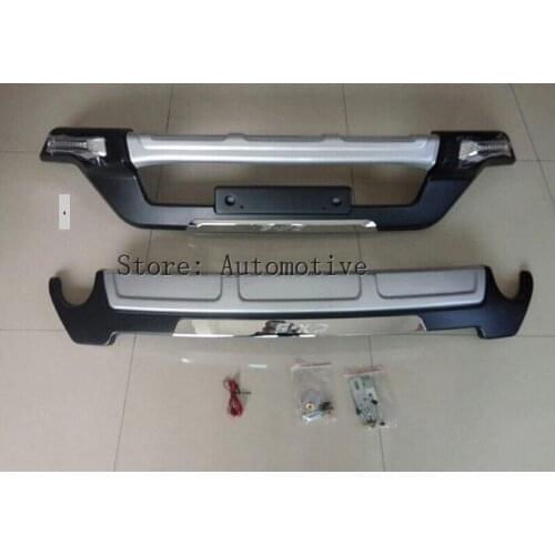 Top Quality ABS Front + Rear Bumper Protector Guard Skid Plate 2PCS Fit For Mazda CX - 5 (CX - 5 With LED Lamp 2013 2014 2015)