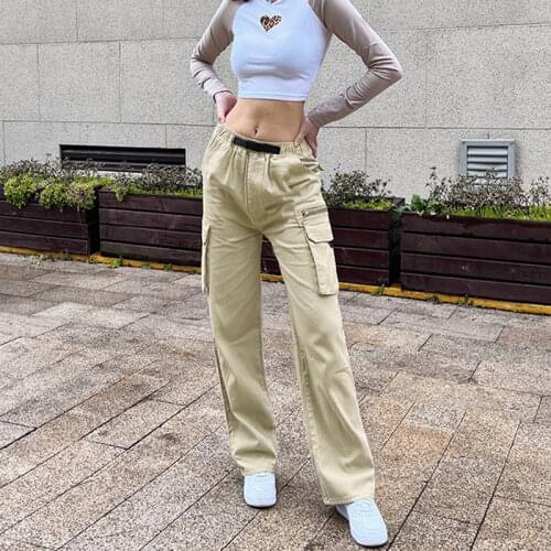 Female Hip Hop Pants Womens Ankle-Length Loose High Waist Trousers Floral Print or Plaid Elastic Waist Ankle Banded Pants S-XXL