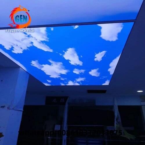 Sound absorption acoustic ceiling PVC plastic UV printed and Glossy hole Perforated stretch ceiling film