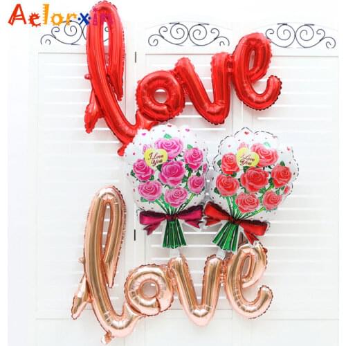 106cm*65cm Colorful LOVE Balloon Childrens Birthday Cartoon Inflatable Children Birthday Party Decoration Party Hat Column Ball