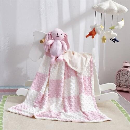 2pcs/set Baby stuffed animal toy soothe blanket minky dot Bunny Security Blanket pacify towel newborn teether appease blanket