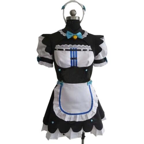 2017 Nekopara Vanilla Maid Cosplay Costume Custom Made Any Size