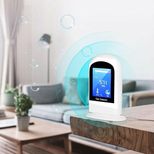 3-in-1 Air Quality Detector Rechargeable Carbon Dioxide Detector Portable LCD Digital CO2 Meter Carbon Dioxide Tester Temperatur
