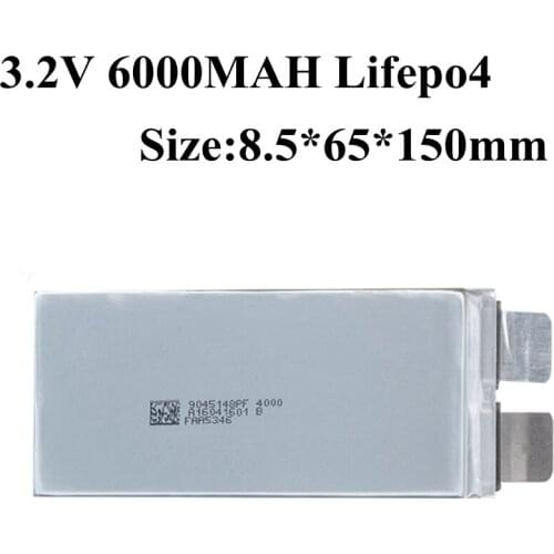 12pcs 3.2V 6Ah Lifepo4 Battery 3.2v / Lifepo4 Cell 20A High Drain Rechargeable Battery 6000mah for Diy 36v Lifepo4 Battery Pack