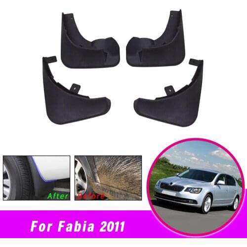 Car Mud Guards For Skoda Fabia 2011 Front Rear Splash Guards Over Fender Kit Car Styling Fender Accessories