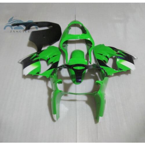 Free Custom fairing kits for KAWASAKI Ninja ZX9R 00 01 motorcycle sports racing fairings kit 2000 2001 ZX 9R green black parts