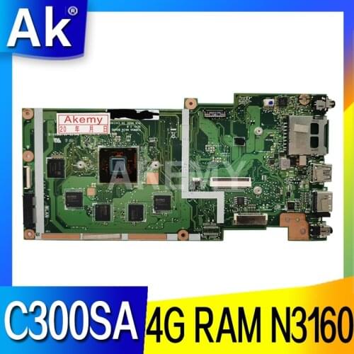 C300SA For Asus Chromebook C300S C300SA Laotop Mainboard C300SA Motherboard W/ N3160U 4GB RAM 128GB SSD