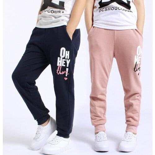 Kids Pants 2021 Girls Cargo Pants Spring Autumn Kid Boys Pants Solid Color Trousers For Children Casual Pants Style 6-14 Years