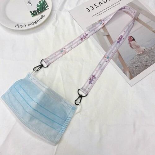 Disney Mickey Minnie Anime Figures Toy Creativity Donald Duck Lilo & Stitch Stitch Mask Lanyard Anti-Lost Ears Lanyard Anti-Drop