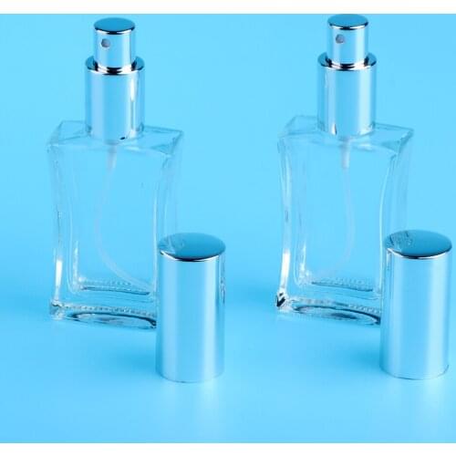 2Pcs Refillable Portable Frosted Glass Perfume Fragrance Bottle Aftershave Sprayer 50ml Highly Polished & Beautiful