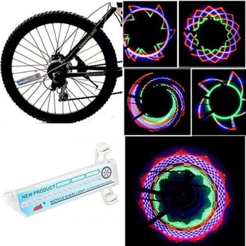 Bicycle Motorcycle Bike Tyre Tire Wheel Lights 32 Patterns LED Flash Spoke Lamp Cycling Light Bike Bicycle Mtb Accessories Parts