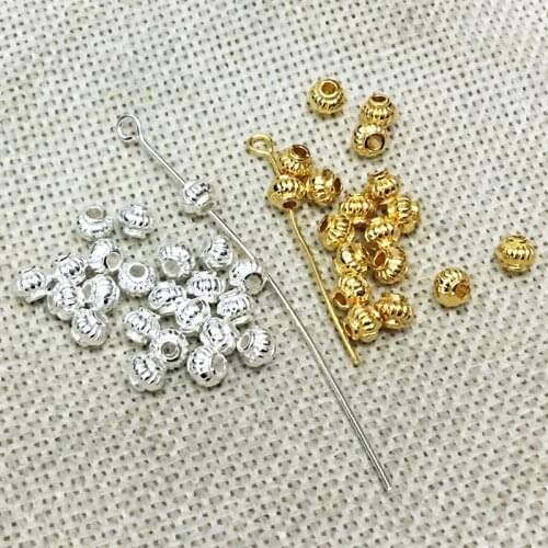 Stanya earrings findings Corrugated spacer beads tassel charms accessories Striped necklace clasps materieals jewelry de bijoux