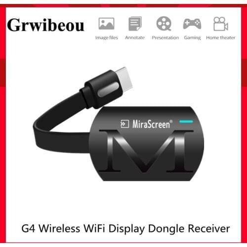 GRWIBEOU G4 Wireless WiFi Display Dongle Receiver 1080P HD TV Stick Miracast Airplay DLNA Mirroring for phone Tablet PC to HDTV