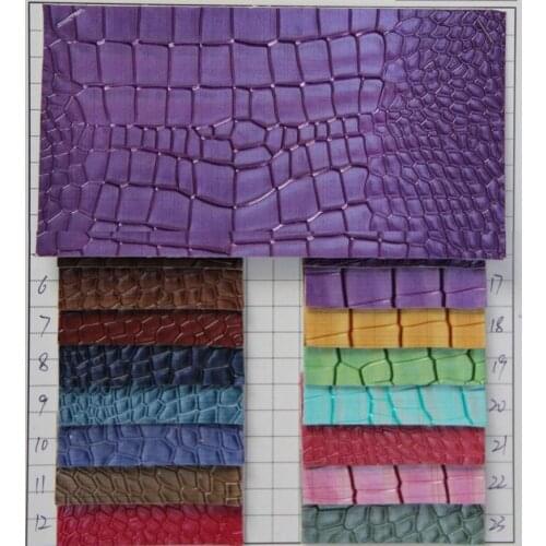 Quality bright surface color crocodile pattern leather crocodile pattern leather fabric crocodile