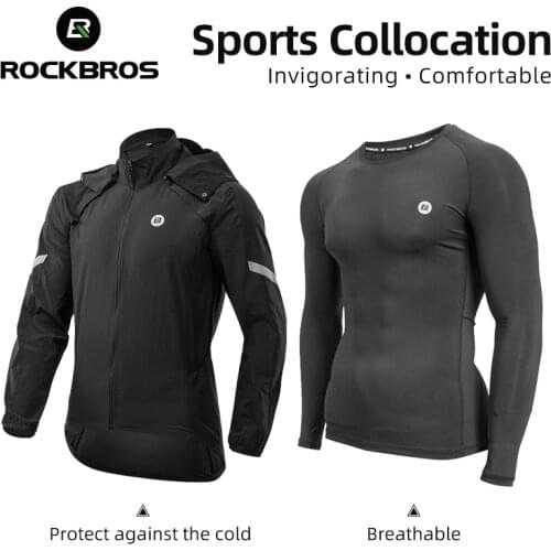 ROCKBORS Ultralight Reflective Mens Cycling Jacket Set Long Windproof Road Mountain Bike MTB Jackets Cycling Sets