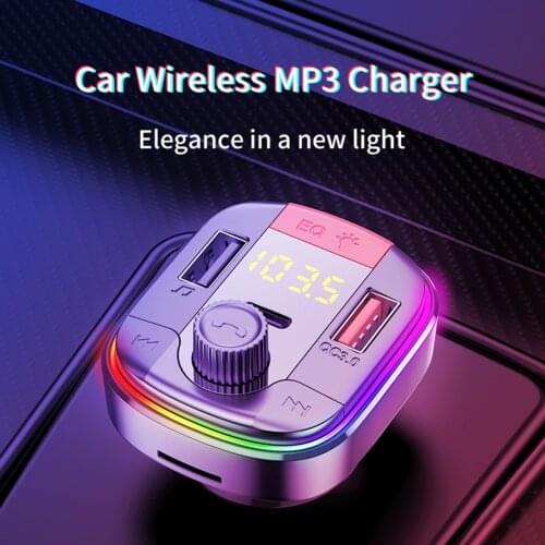 MP3 Player Dual USB QC3.0 PD Fast Charger Car Kit Bluetooth 5.0 FM Transmitter USB Charger Car Accessories Handsfree