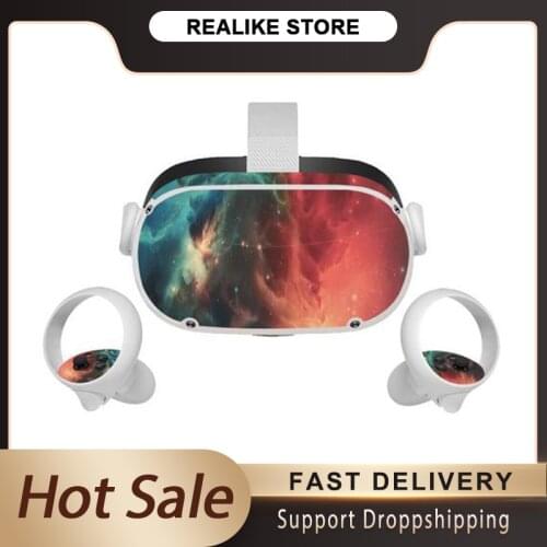 New Protective VR Glasses Quest 2 Sticker Protection Film Controller Grip Headset Protective Decal For Oculus Quest 2 Headset