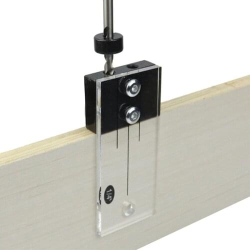 Dowel Jig Acrylic Hardened Steel Pocket Hole Jig 1/4 Inch Drill Guide Locator