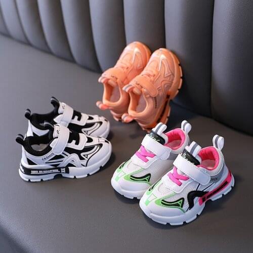 2021 Autumn New Children Sports Shoes Breathable Mesh Boys Shoes Casual Soft Girls Sneakers Baby Toddler Shoes Kids Shoes Boys