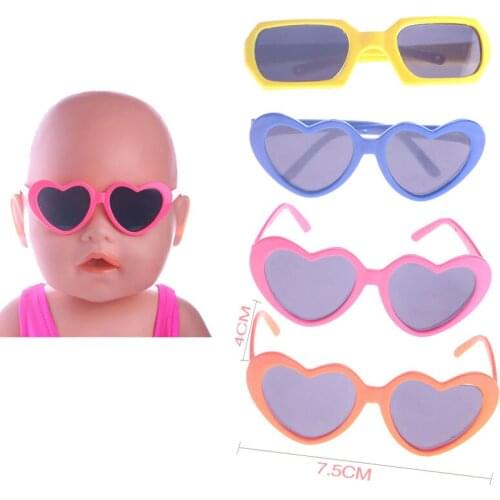 Doll Glasses Doll Heart-Shaped Frame Glasses For 18-inch or 43-cm Doll Accessories To Send Childrens Birthday Gift