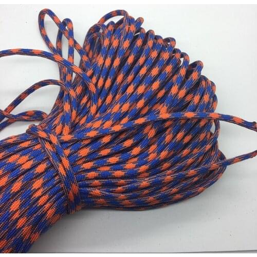 10yards/Lot Mix color Paracord Bracelets Rope 7 Strand Parachute Cord CAMPING HiKING Blue+Orange