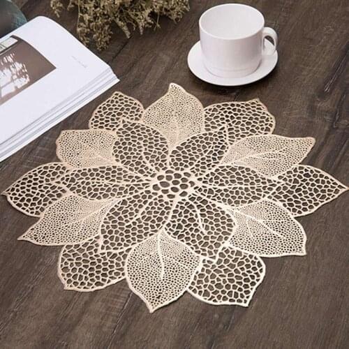 Mat Stand Mug Coaster Placemat for Kitchen Dining Table Simulation Plant Table Mat Decorative Pad Coasters Home Decor
