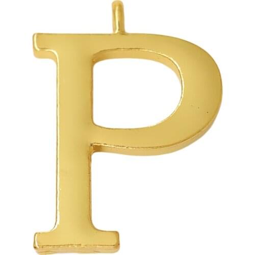 Fashion Hip Hop Style Jewellery Accessories Large Size English Word P Metal Glamour Gold Alphabet Letters Pendants
