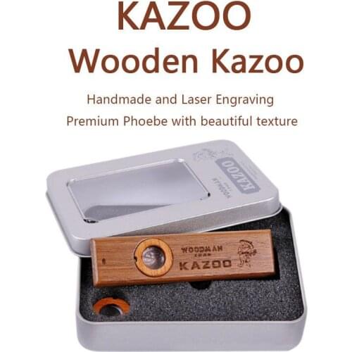 Portable Wooden Kazoo Adult Kids Educational Musical Instruments Accompaniment For Bass Ukulele Guitar Jazz Drum Kit With Box f