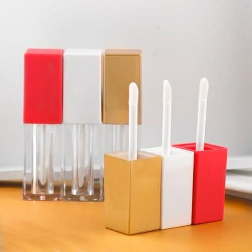 10/30/50pcs 5ml Empty Lip Gloss Tube,DIY Plastic Elegant Liquid Lipstick Container,Square Lipgloss Lip Balm Bottle Wholesale