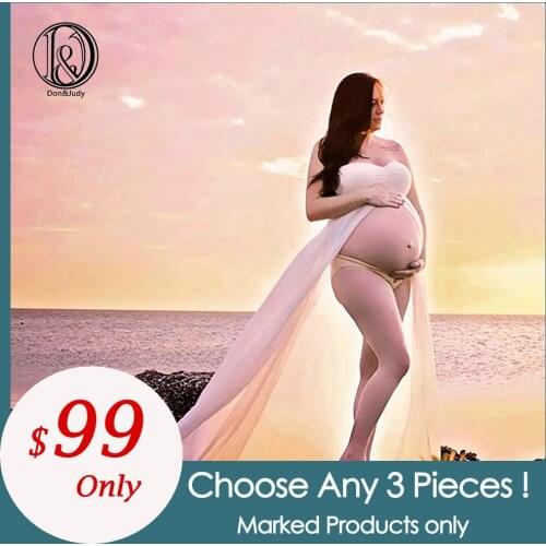 Clearance Photo Shoot 320CM Pregnant Dress Chiffon Maxi Dress Female Maternity Gown Without Shorts for Women Photography Props