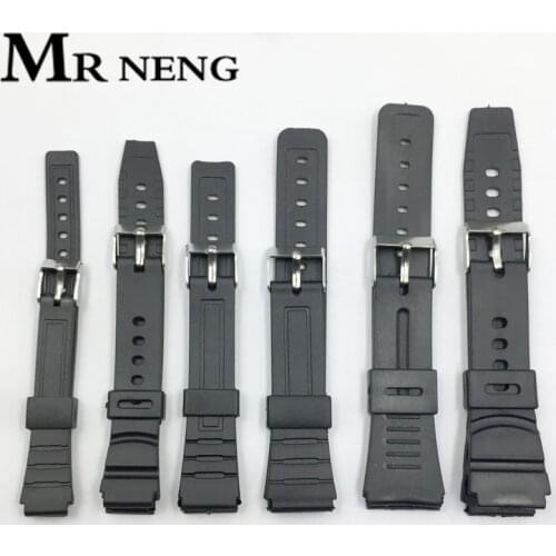16mm 18mm 20mm 22mm Watchband Silicone Rubber Bands Watches For EF Replace Electronic Wristwatch Band Sports Watch Straps 14mm
