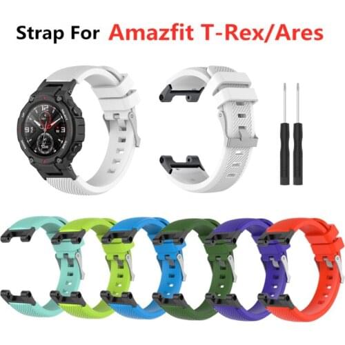 New Sport Watch Strap For Huami Amazfit T Rex Pro Strap Silicone Replacement Strap For Amazfit T Rex Strap With Protective Film