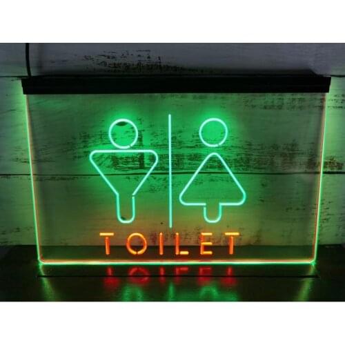 SS098 Men Women Toilet Restroom Washroom Dual Color LED Neon Sign