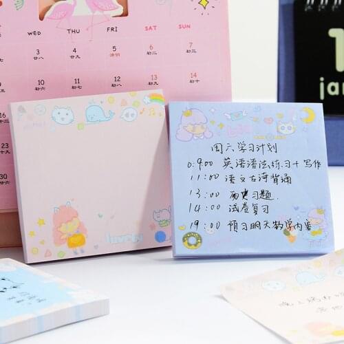 Dream girl can be torn n times Memo Pads Plan Message Writing Sticky Notes Marker Stick Label 4 Styles