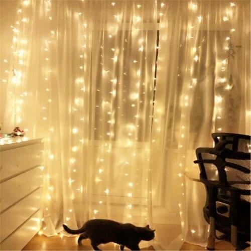 3*3M 300LED Icicle Fairy String Light LED Wedding Party Flash Light Garland for Indoor Outdoor Home Curtain Window Wall Decor