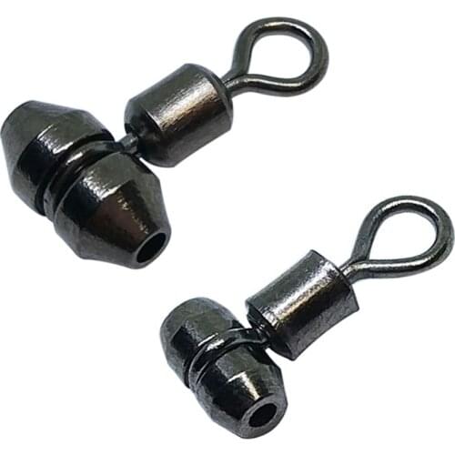 100/500/1000PCS 3 way Swivel Stainless Copper Strength Fishing Swivel Snap Carp Bass Fly Ice Fishing Lure Connector