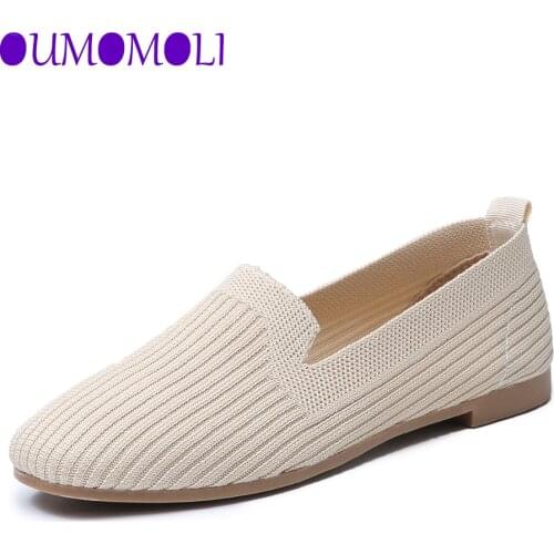 2021 Pointed Toe flats Ladies flat Shoes Ballet Breathable Knit Mocasines De Mujer Gestante Bailarinas De Mujer Loafers autumn