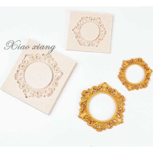 Vintage Lace Frame Silicone Molds For Baking Cake Border Fondant Molds DIY Cake Decorating Tools Cupcake Candy Chocolate Moulds