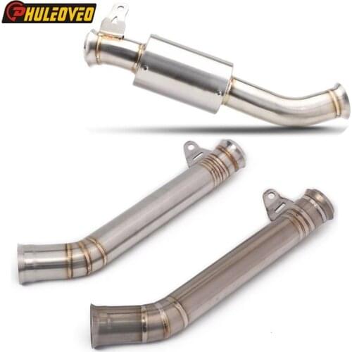 Motorcycle Exhaust Link Pipe for KTM Duke 690 12-19 Husqvarna 701 Vitpilen 18-20 Husqvarna 701 Svartpilen 19-20 Slip-on Silencer