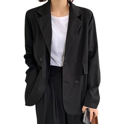 2021 New Fashion Women Double Breasted Lapel Long Sleeve Thin Blazer Lightweight Skin-friendly Cardigan Suit Coat for Wedding