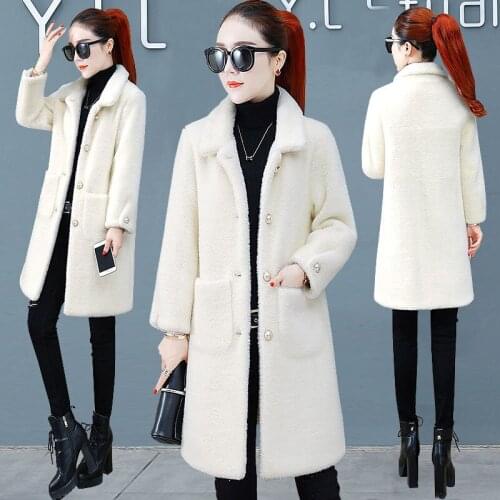 2020 New Autumn Winter Women Fashion Faux Fur Long Coat Lady Warm Soft Plush Button Fake Fur Jacket Overcoat Pocket Outwear Z28