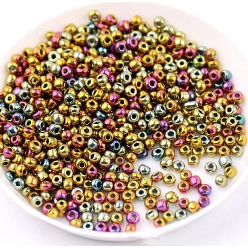 1440pcs 1.5mm 15/0 Glass Bugle Small Tube Stick AB Plating Mini Glass Seed Beads For DIY Sewing Craft Garments Accessories