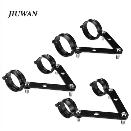 2 Pair Universal 37-41mm 41-51mm 51-60mm Motorcycle Headlight Bracket Mounting Adjustable Fork Mount Clamp Black HeadLamp Holder