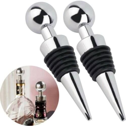 2pcs Bottle Stopper Wine Storage Twist Cover Plug Reusable Vacuum Sealed Bottle Cover Champagne Stopper Wine Gifts Bar Tools
