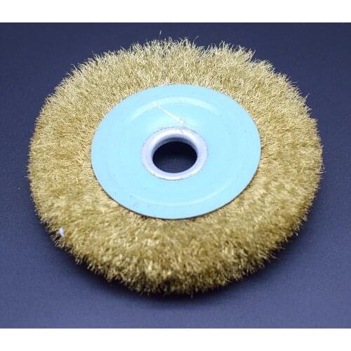 4 inch Steel Flat Wire Wheel Brush For Jewelry Grinding Polishing
