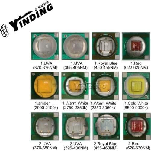 5PCS YINDING XPE2 1-5W high power Light Emitting Diode 400-405NM UVA 7000-8000k Cold White Indoor lighting/projector