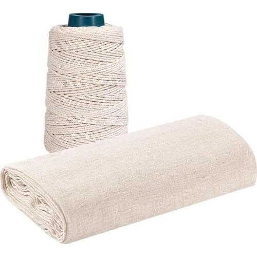 BESTONZON Cheesecloth Set Butter Cheese Cloth Hemp Rope Cheese Making Supplies for Kitchen Craft Home