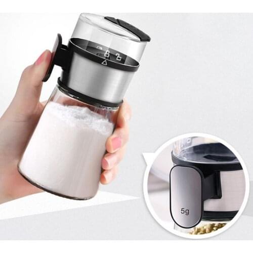 Salt Control Bottle Transparent Moisture Proof with Lid Pepper Shakers Bottles for Kitchen